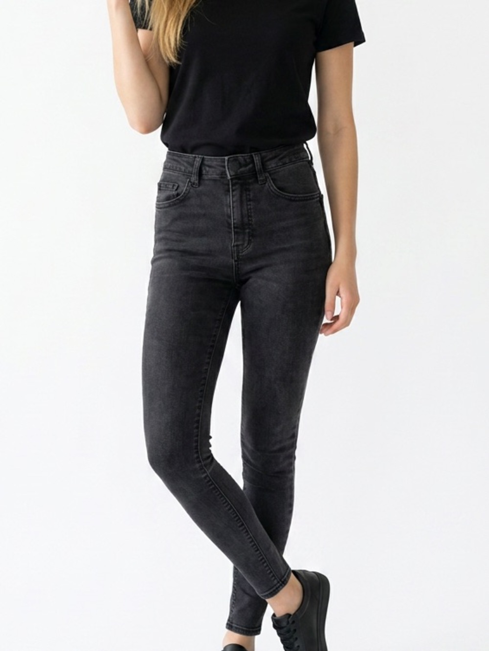 BKE Billie Jeans Women Size 25 Black good High Rise Ankle Skinny Slim Fit